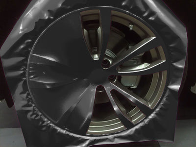 Rwraps™ Hyper Gloss Black Custom Wheel Installation Process