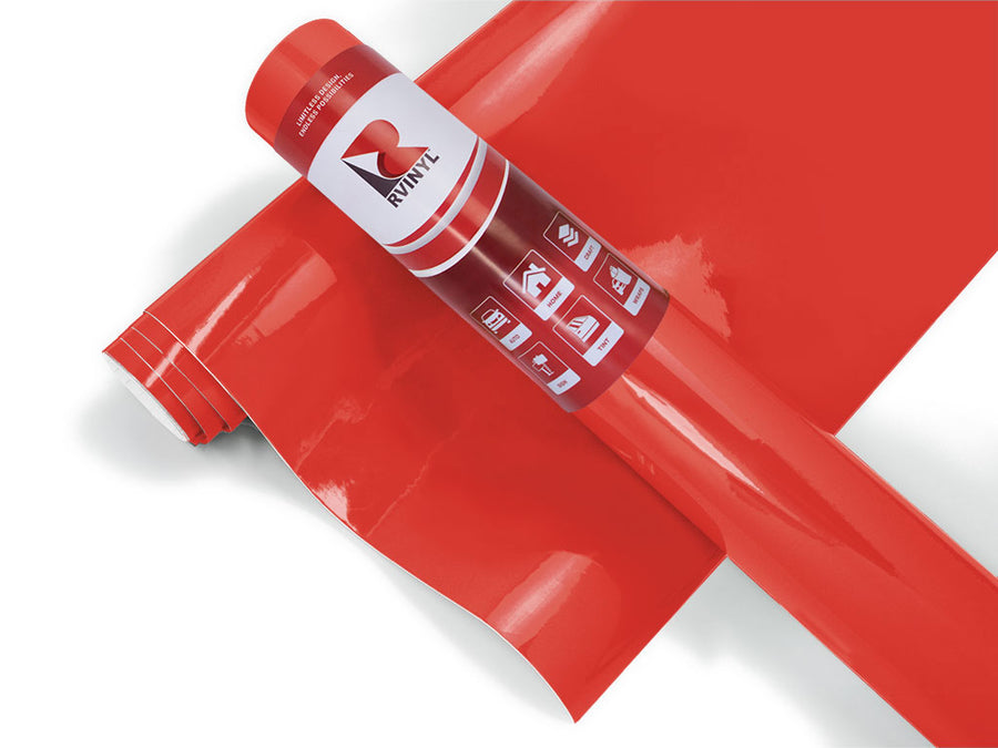 Rwraps Hyper Gloss Red Van Wrap Color Film