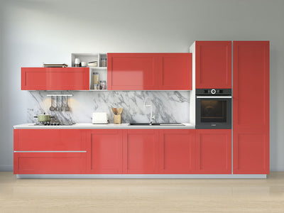 Rwraps™ Hyper Gloss Red Kitchen Cabinet Wraps