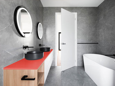 Rwraps™ Hyper Gloss Red Bathroom Countertop Wraps