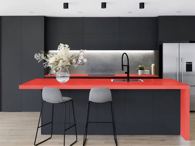 Rwraps™ Hyper Gloss Red Kitchen Countertop Wraps