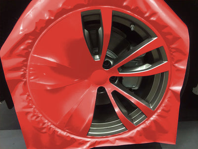 Rwraps™ Hyper Gloss Red Custom Wheel Installation Process