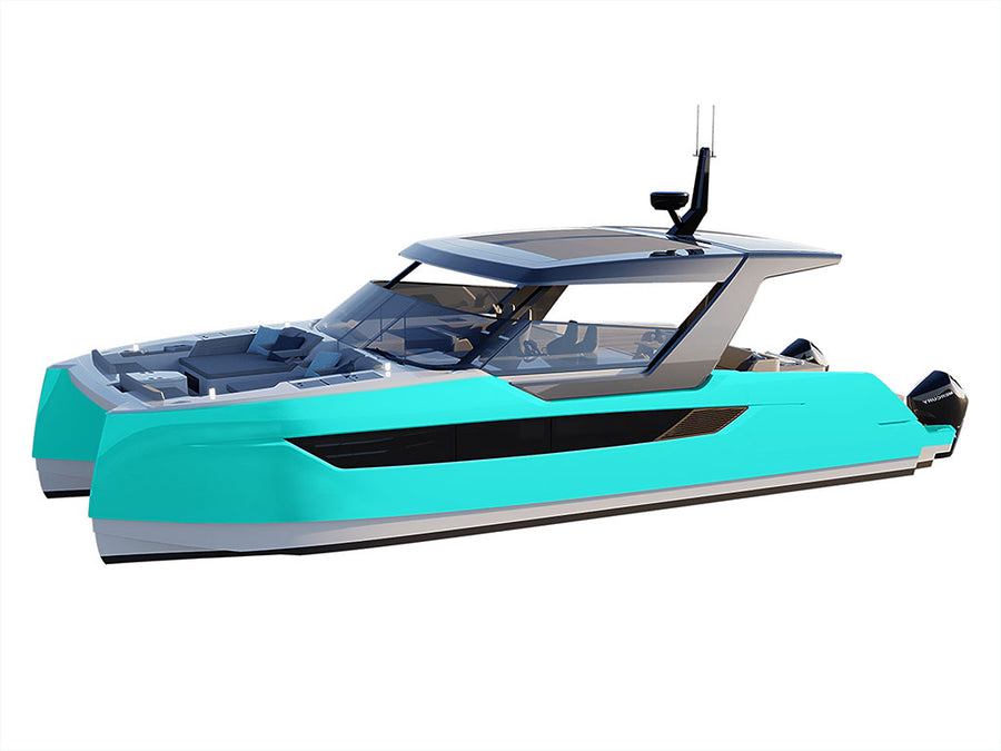Rwraps Hyper Gloss Turquoise Catamaran Dual-Hull Vinyl Film Wraps