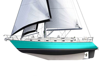 Rwraps Hyper Gloss Turquoise Customized Cruiser Boat Wraps