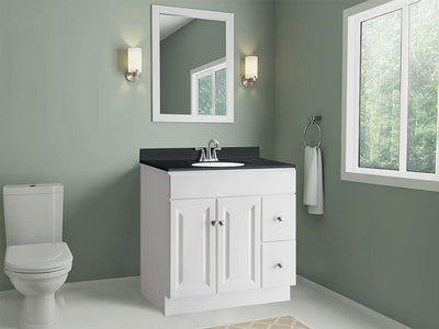Rwraps Leather Black Custom Bathroom Counter Wraps