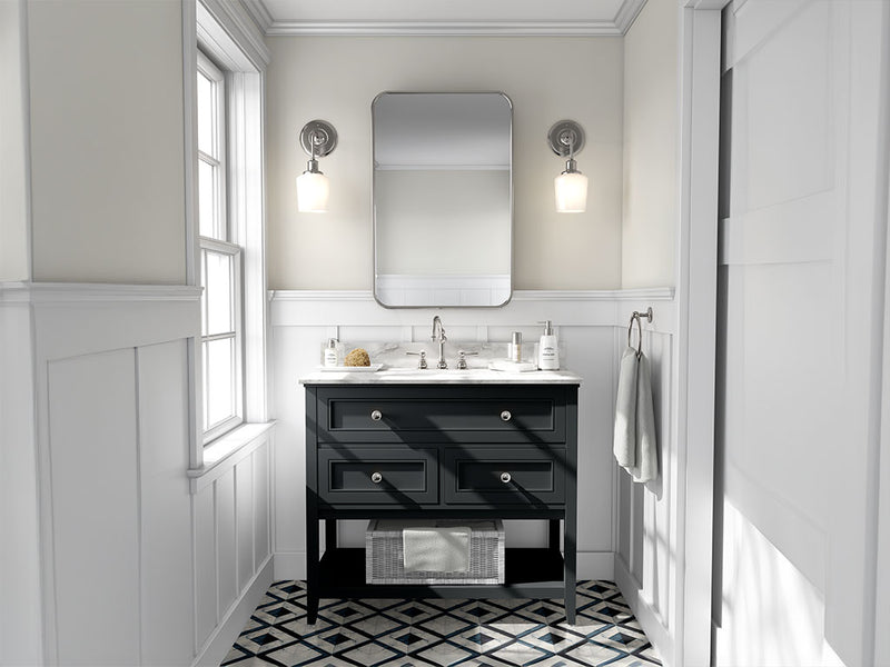 Rwraps Leather Black DIY Bathroom Cabinet Wraps