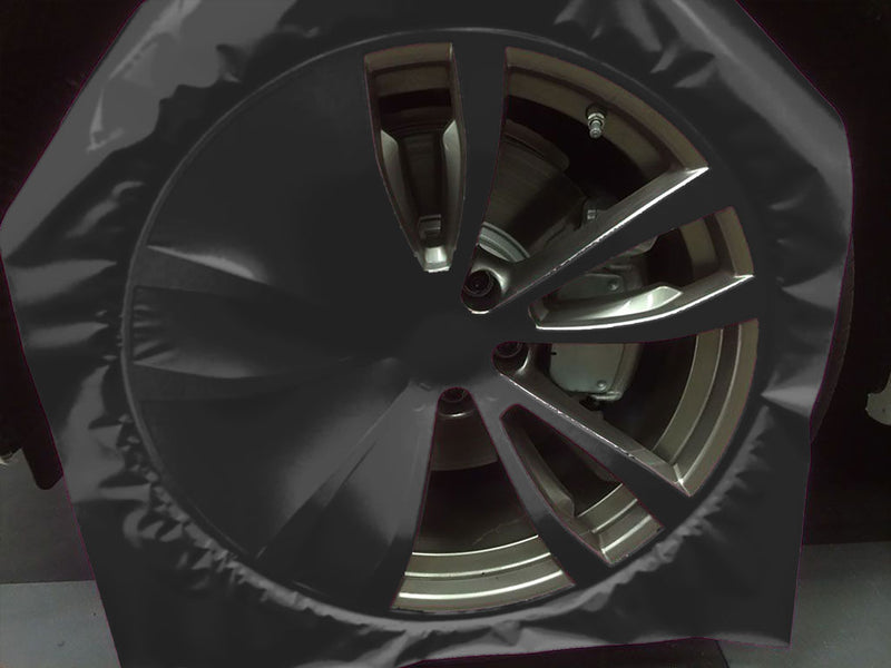 Rwraps™ Matte Black Custom Wheel Installation Process