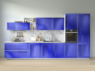 Rwraps™ Matte Chrome Blue Kitchen Cabinet Wraps