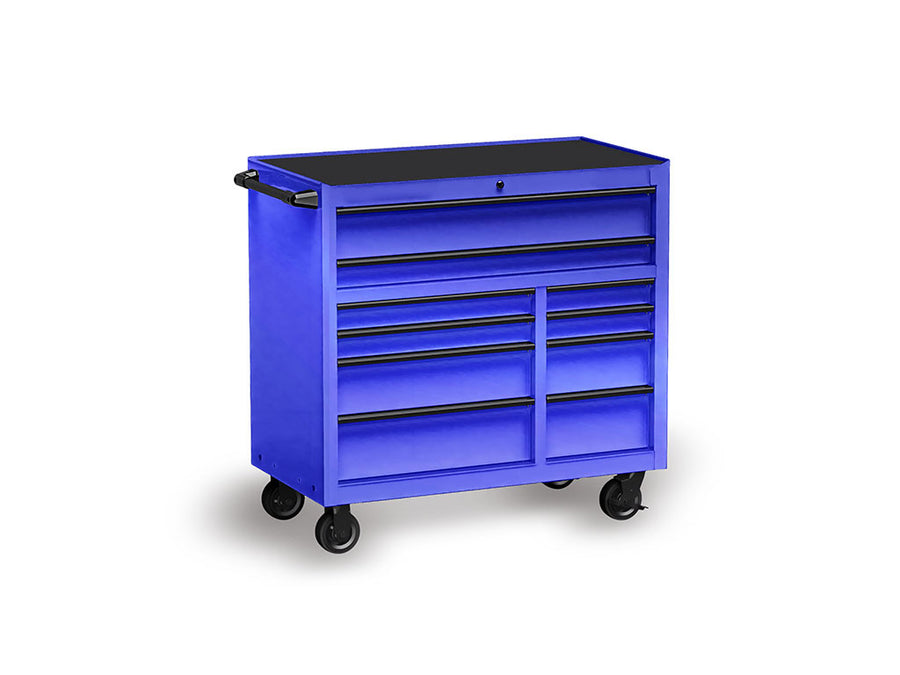 Rwraps™ Matte Chrome Blue Tool Cabinet Wraps