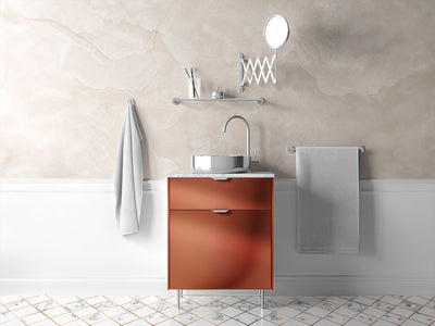 Rwraps™ Matte Chrome Bronze Bathroom Cabinet Wraps