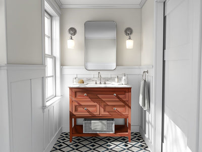Rwraps Matte Chrome Bronze DIY Bathroom Cabinet Wraps