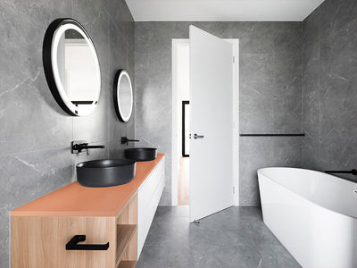 Rwraps™ Matte Chrome Bronze Bathroom Countertop Wraps