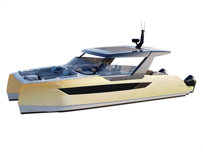 Rwraps Matte Chrome Champagne Catamaran Dual-Hull Vinyl Film Wraps
