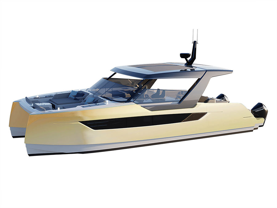 Rwraps Matte Chrome Champagne Catamaran Dual-Hull Vinyl Film Wraps