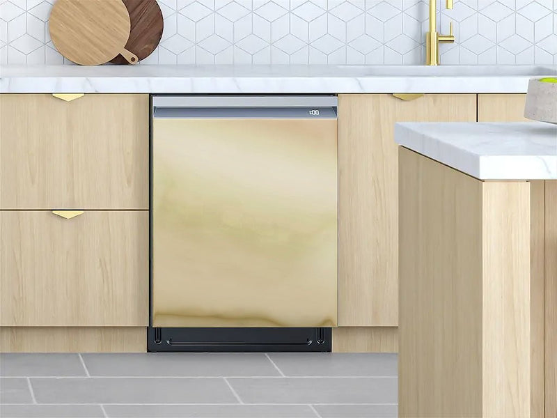 Rwraps™ Matte Chrome Champagne Custom Dishwasher Cover