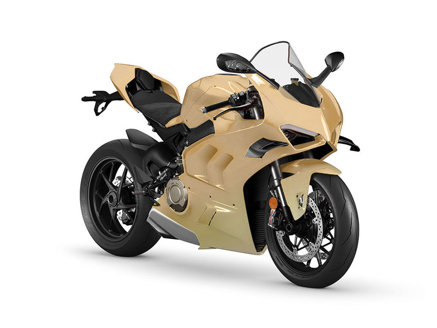 Rwraps Matte Chrome Champagne Motorcycle Wraps
