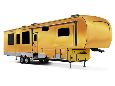 Rwraps Matte Chrome Gold Do-It-Yourself 5th Wheel Travel Trailer Wraps