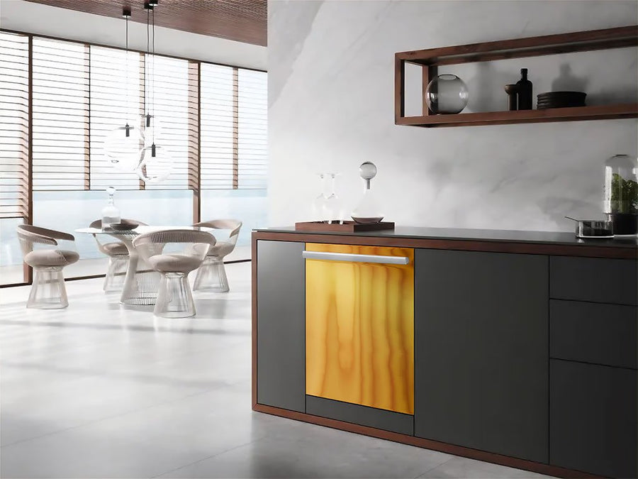 Rwraps™ Matte Chrome Gold Wrapped Dishwasher Example