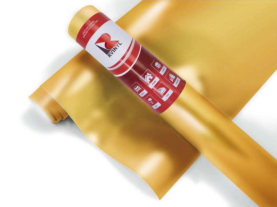 Gold Matte Chrome Vinyl Film Wrap
