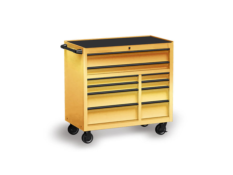 Rwraps™ Matte Chrome Gold Tool Cabinet Wraps
