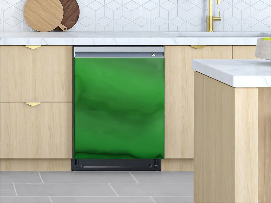 Rwraps™ Matte Chrome Green Custom Dishwasher Cover