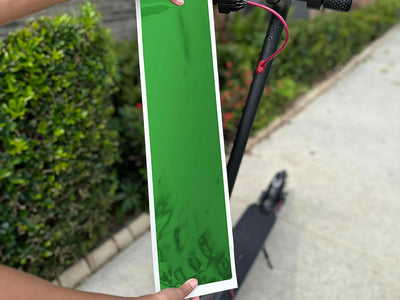 Rwraps Matte Chrome Green DIY Electric Scooter Wraps