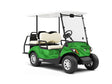 Rwraps™ Matte Chrome Green Vinyl Golf Cart Wrap