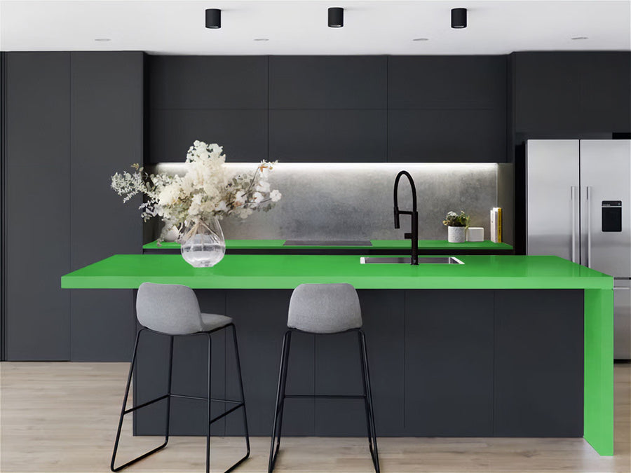 Rwraps™ Matte Chrome Green Kitchen Countertop Wraps