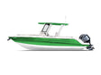 Rwraps Matte Chrome Green Motorboat Wraps