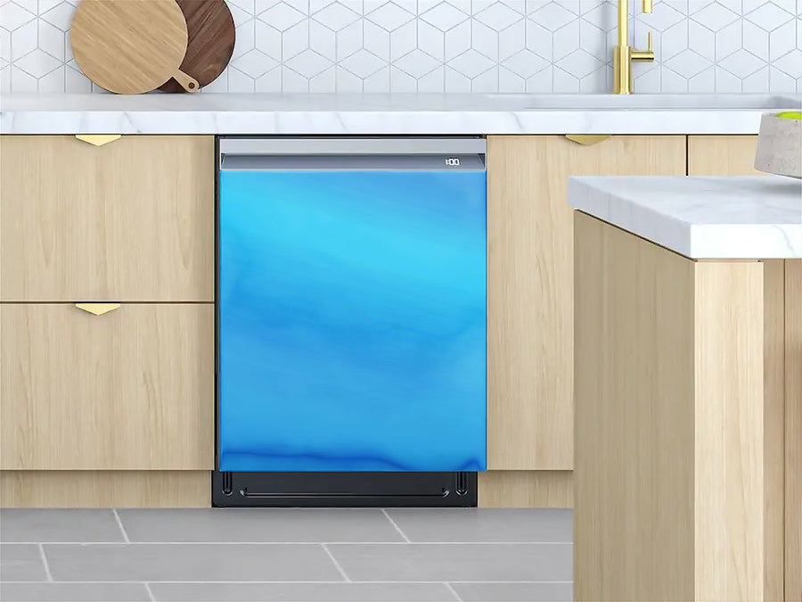 Rwraps™ Matte Chrome Light Blue Custom Dishwasher Cover
