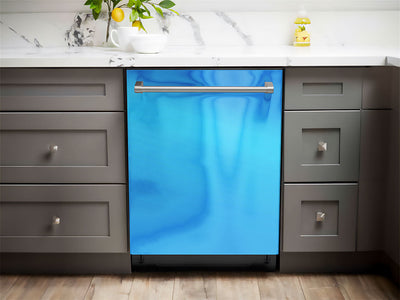Rwraps™ Matte Chrome Light Blue Dishwasher Wraps