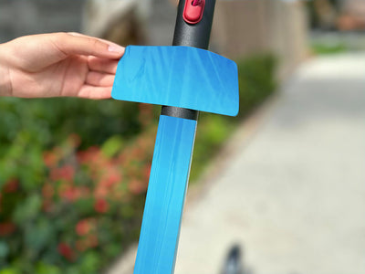 Rwraps Matte Chrome Light Blue Electric Kick-Scooter Wraps
