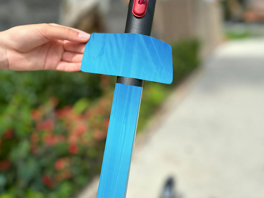 Rwraps Matte Chrome Light Blue Electric Kick-Scooter Wraps