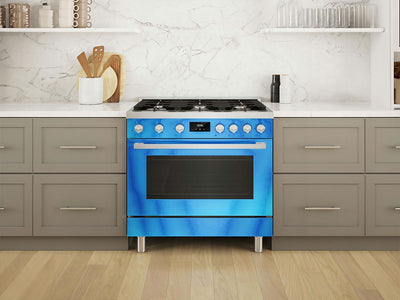 Rwraps™ Matte Chrome Light Blue Oven Wraps