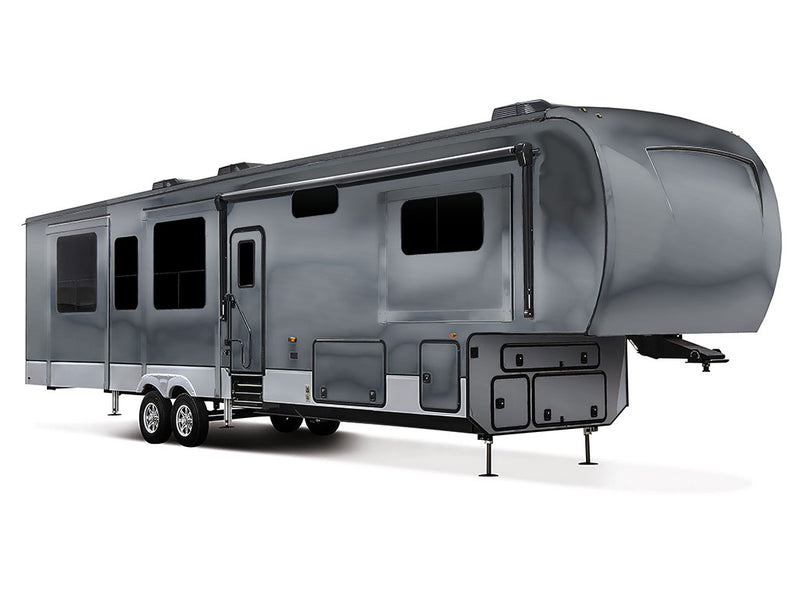 Rwraps Matte Chrome Dark Gray Fog (Metallic) Do-It-Yourself 5th Wheel Travel Trailer Wraps