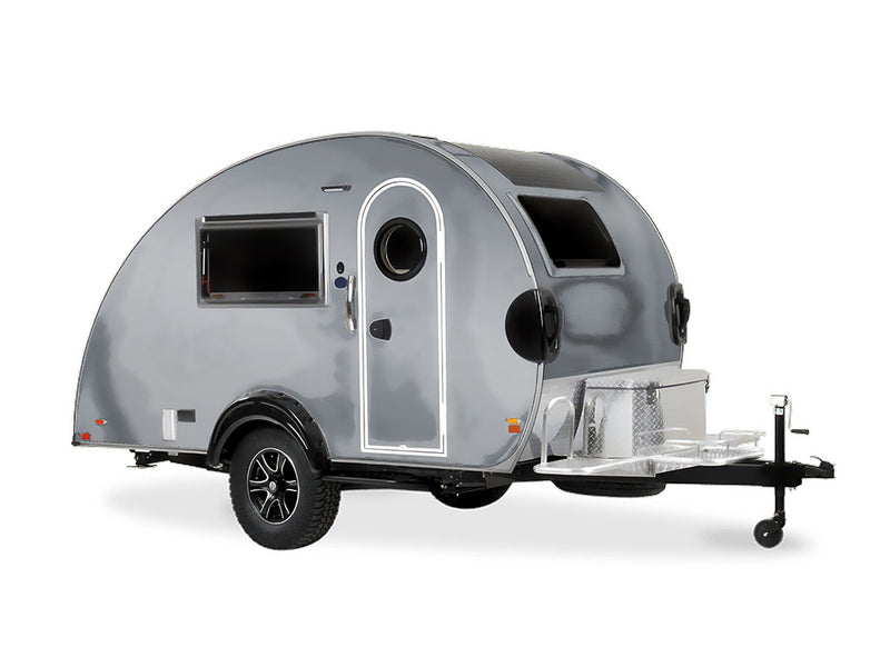 Rwraps Matte Chrome Dark Gray Fog (Metallic) DIY Tear Drop Trailer Wraps