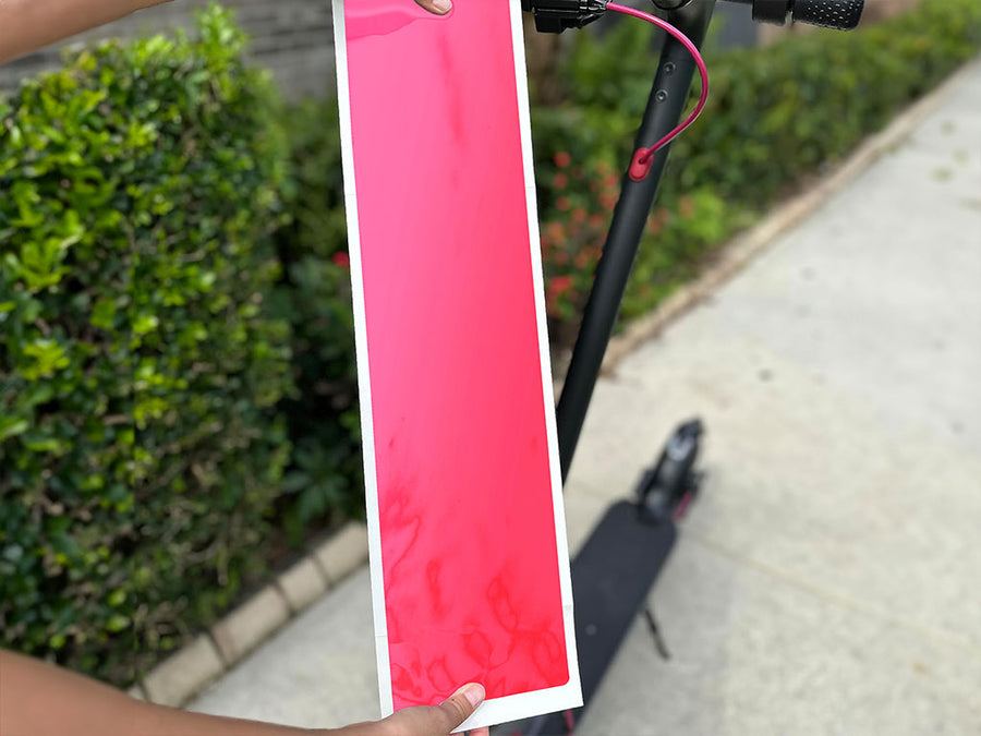 Rwraps Matte Chrome Pink Rose DIY Electric Scooter Wraps