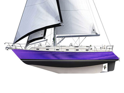 Rwraps Matte Chrome Purple Customized Cruiser Boat Wraps