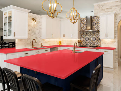 Rwraps Matte Chrome Red DIY Kitchen Counter Wraps