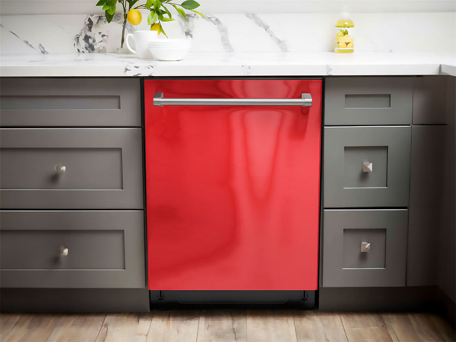 Rwraps™ Matte Chrome Red Dishwasher Wraps