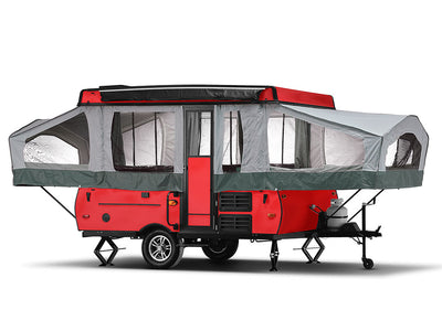 Rwraps Matte Chrome Red Pop-Up Camper