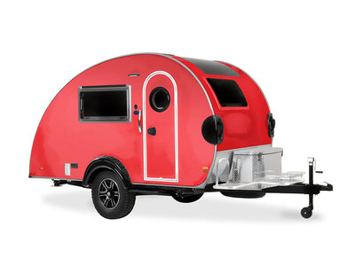 Rwraps Matte Chrome Red DIY Tear Drop Trailer Wraps