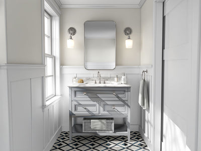 Rwraps Matte Chrome Silver DIY Bathroom Cabinet Wraps