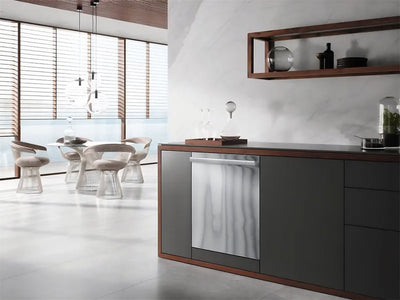 Rwraps™ Matte Chrome Silver Wrapped Dishwasher Example