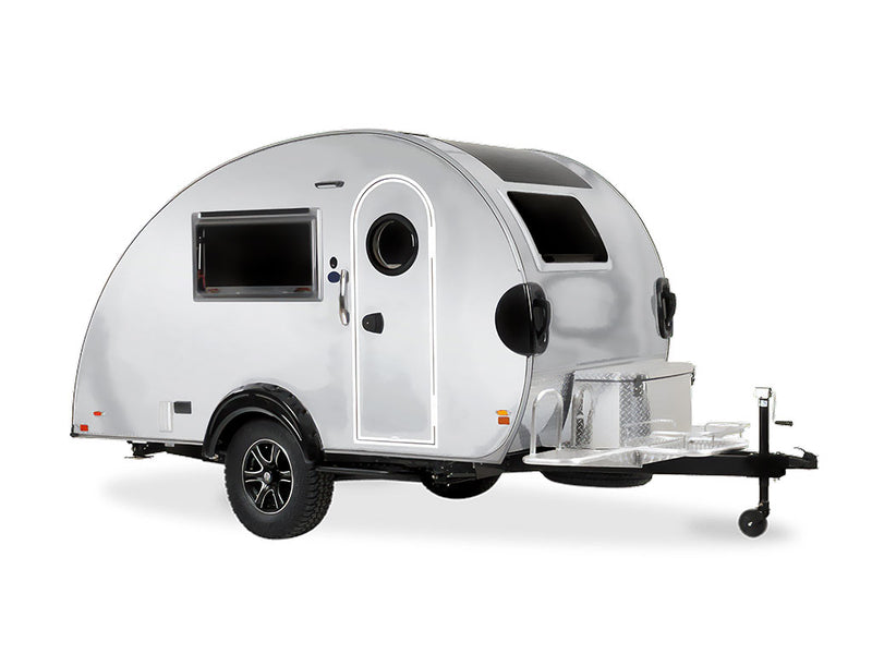 Rwraps Matte Chrome Silver DIY Tear Drop Trailer Wraps