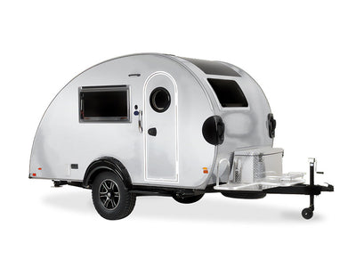 Rwraps Matte Chrome Silver DIY Tear Drop Trailer Wraps