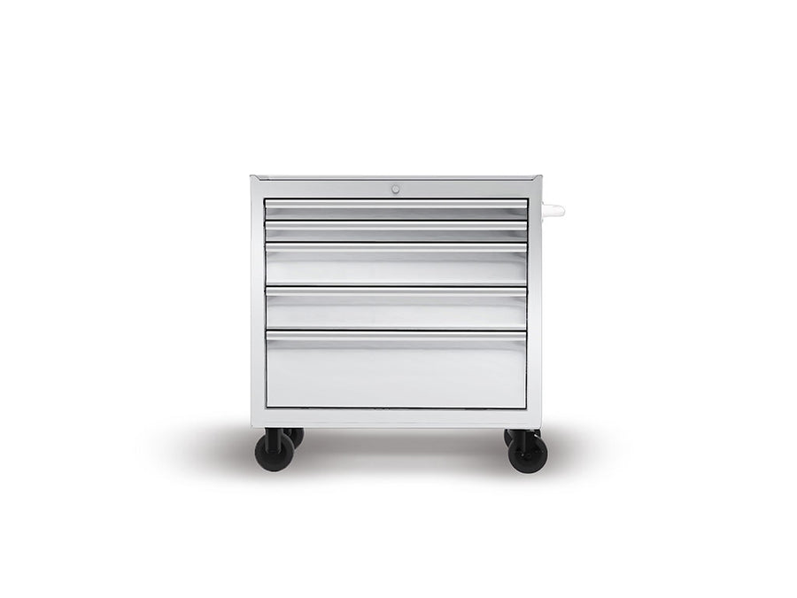 Rwraps Matte Chrome Silver DIY Tool Cabinet Wraps