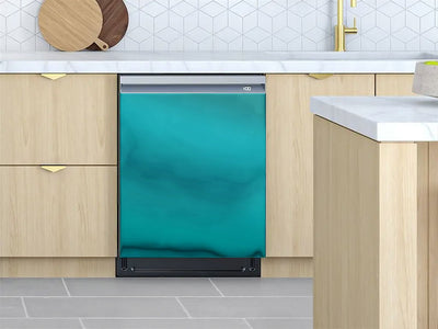 Rwraps™ Matte Chrome Teal Custom Dishwasher Cover
