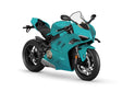 Rwraps Matte Chrome Teal Motorcycle Wraps