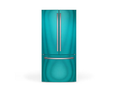 Rwraps Matte Chrome Teal DIY Built-In Refrigerator Wraps